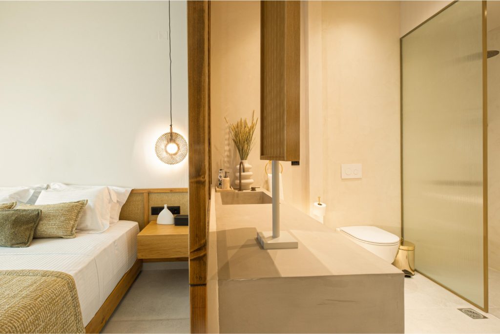 Discover Myrina Luxury Residence by LemnosThea in Myrina, Lemnos. Enjoy modern elegance, spacious rooms, and stunning Aegean views.