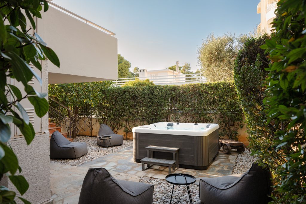 Outdoor Hot tub, Athenian Riviera Costal Charm Villa