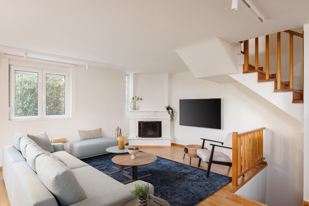 Living Room, Athenian Riviera Costal Charm Villa