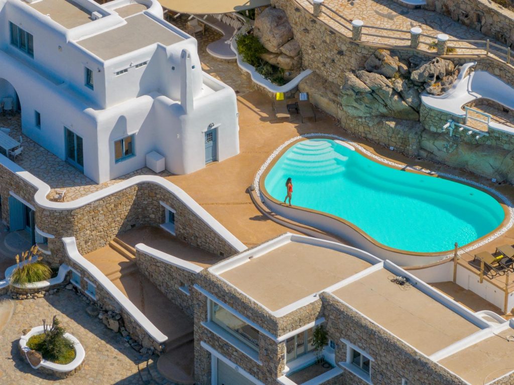 Aerial View, Gran Kanalia Villa Mykonos