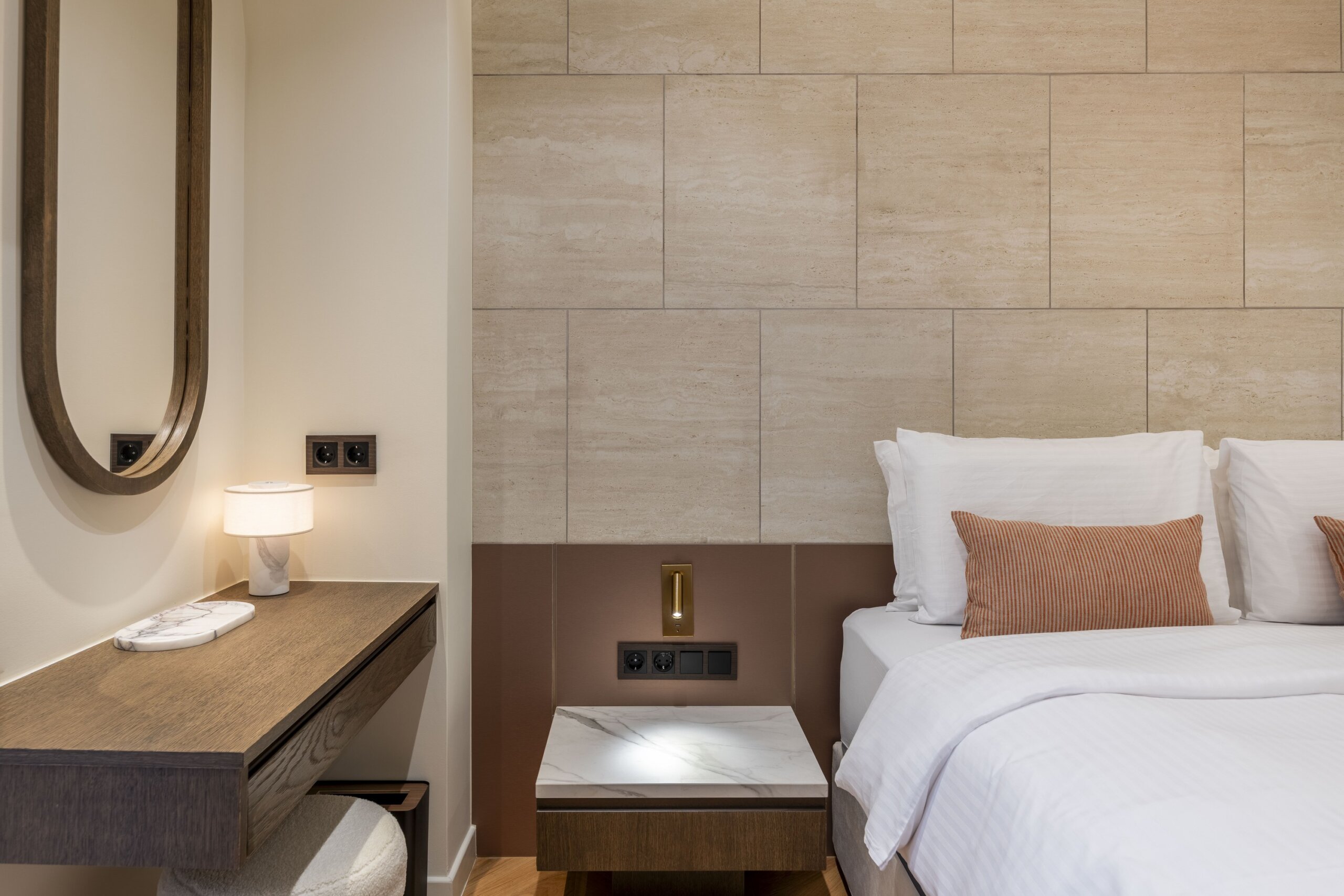 Bedroom with queen size bed at Acropolis Luxury Penthouse in Koukaki, Athens