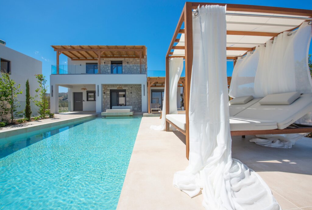 Black Olive Villa One private pool and outdoor areas in Pigi, Rethymno, Crete