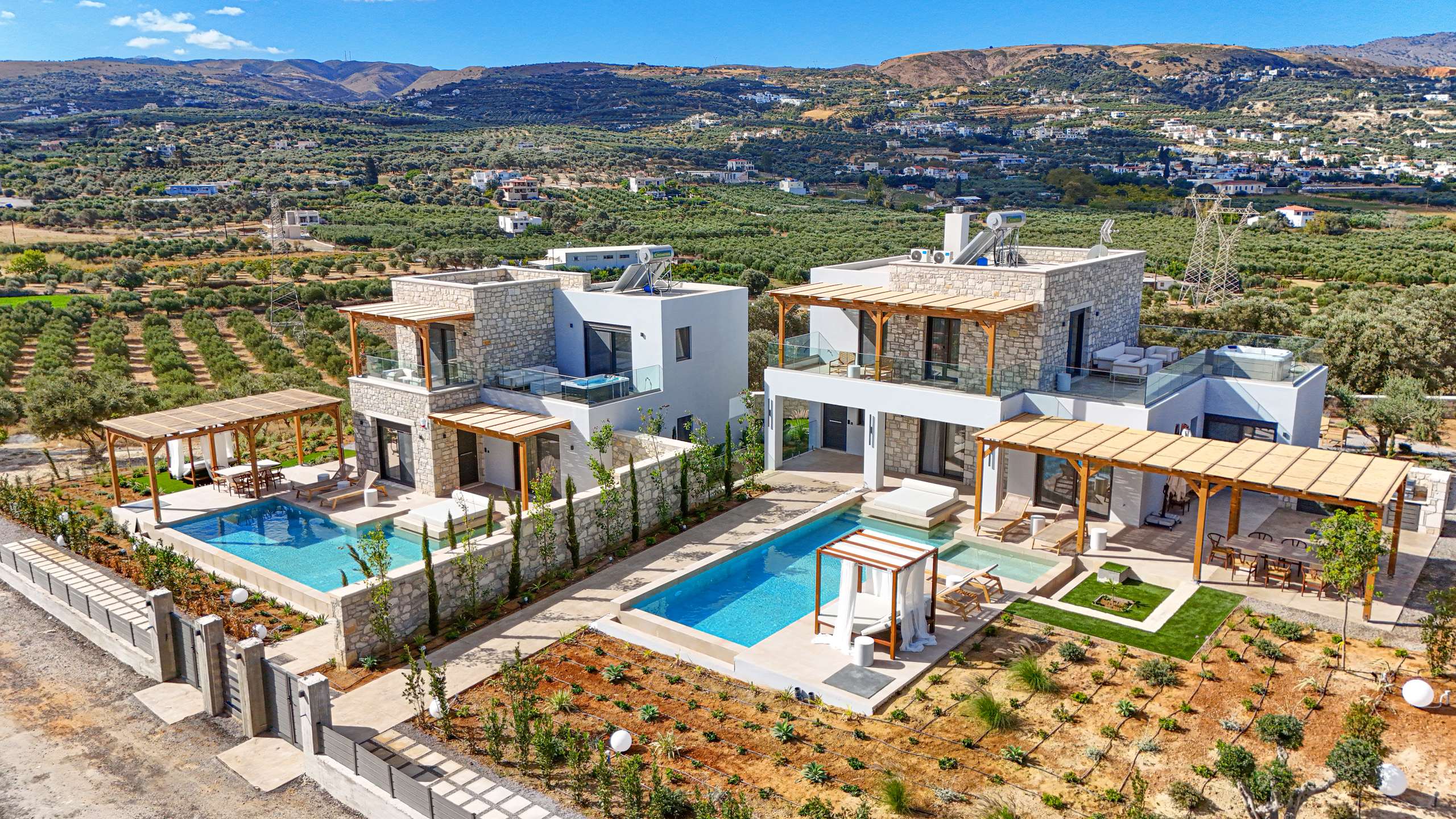 Black Olive Villa One private pool and outdoor areas in Pigi, Rethymno, Crete