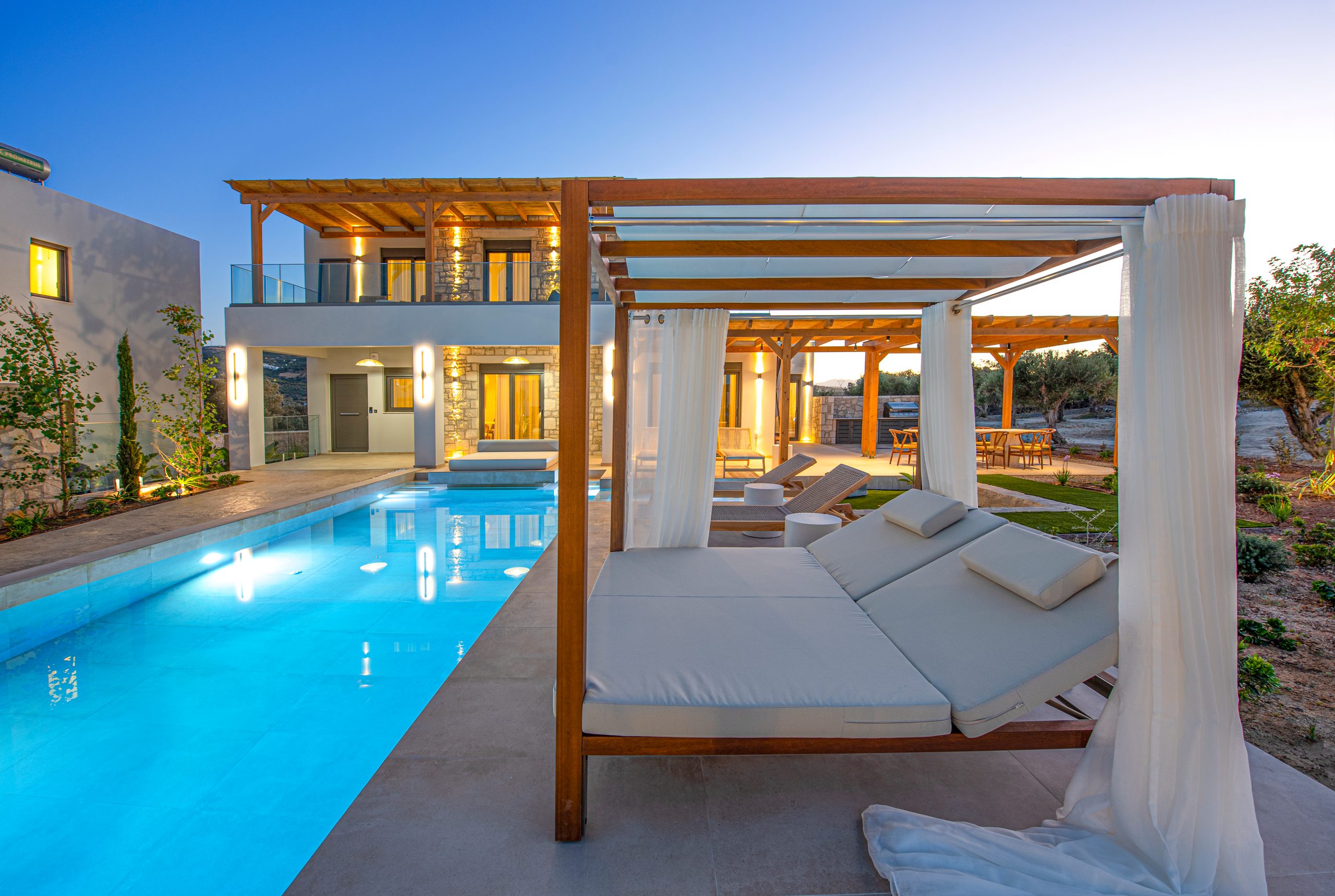 Black Olive Villa One private pool and outdoor areas in Pigi, Rethymno, Crete