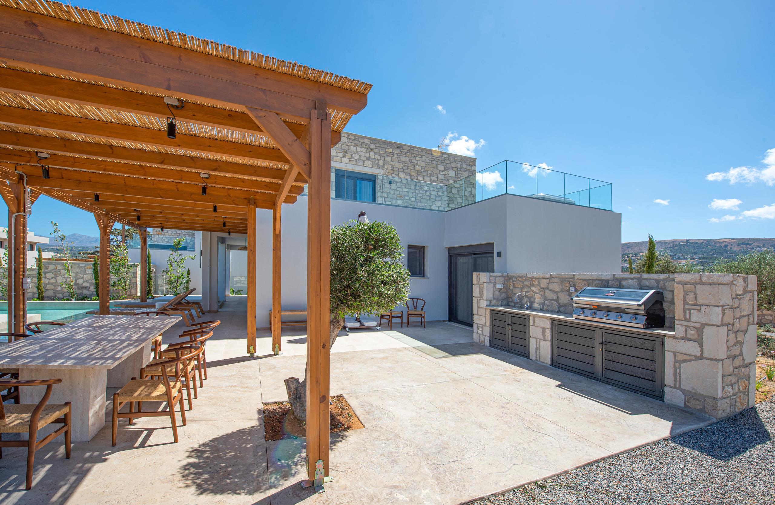 Black Olive Villa One private pool and outdoor areas in Pigi, Rethymno, Crete