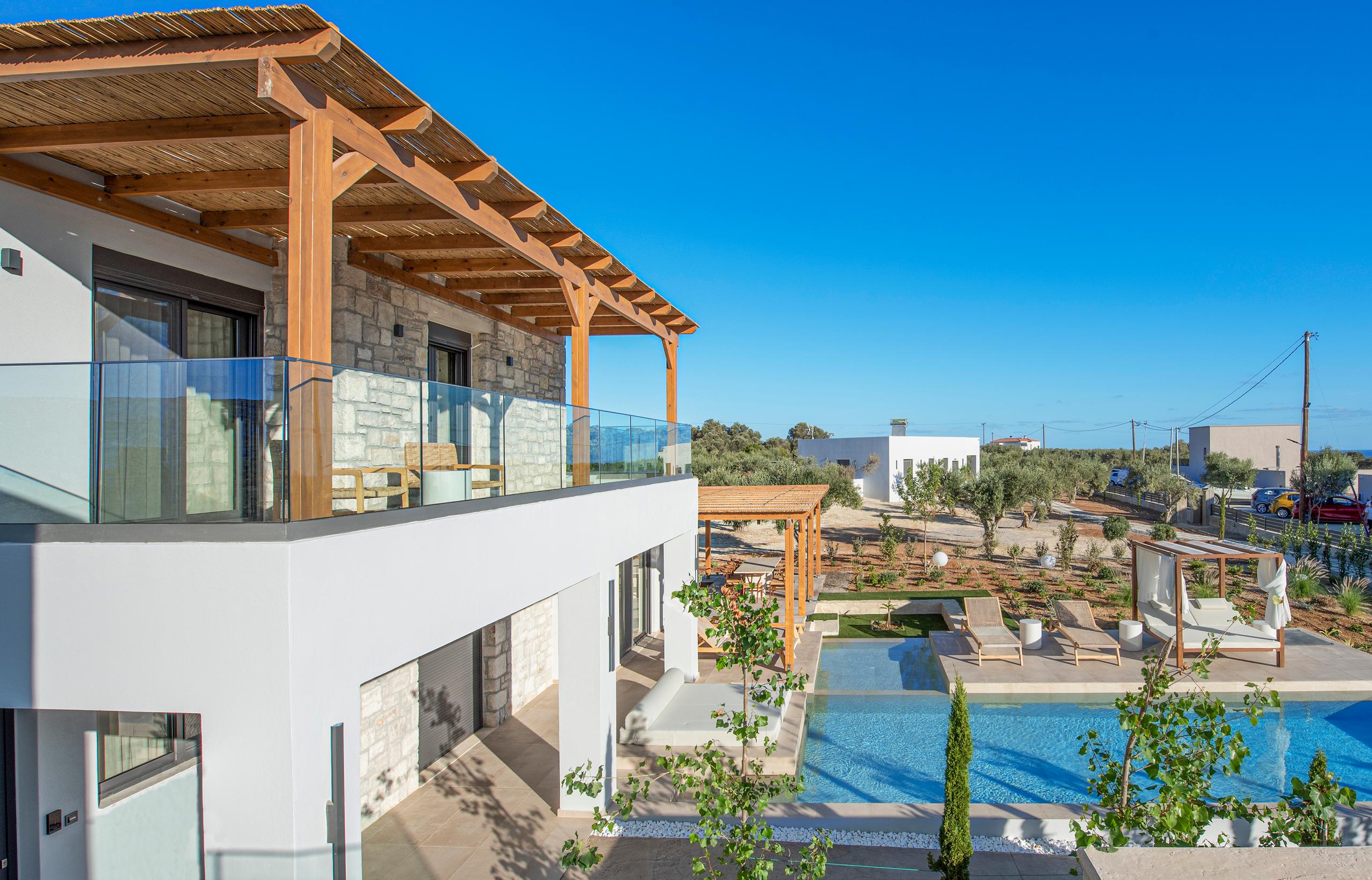 Black Olive Villa One private pool and outdoor areas in Pigi, Rethymno, Crete