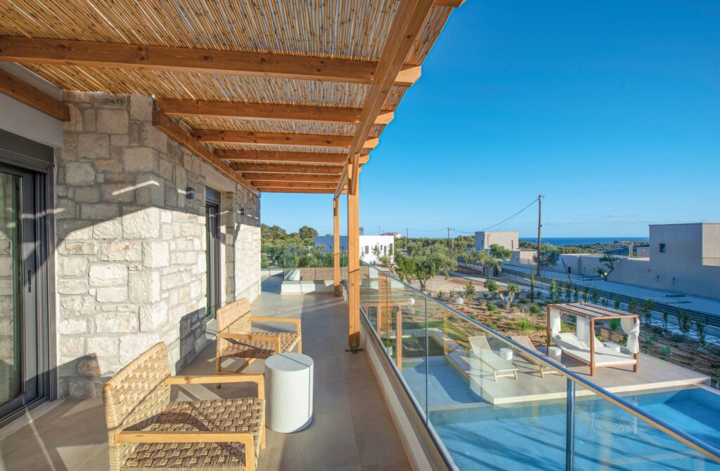 Black Olive Villa One private pool and outdoor areas in Pigi, Rethymno, Crete