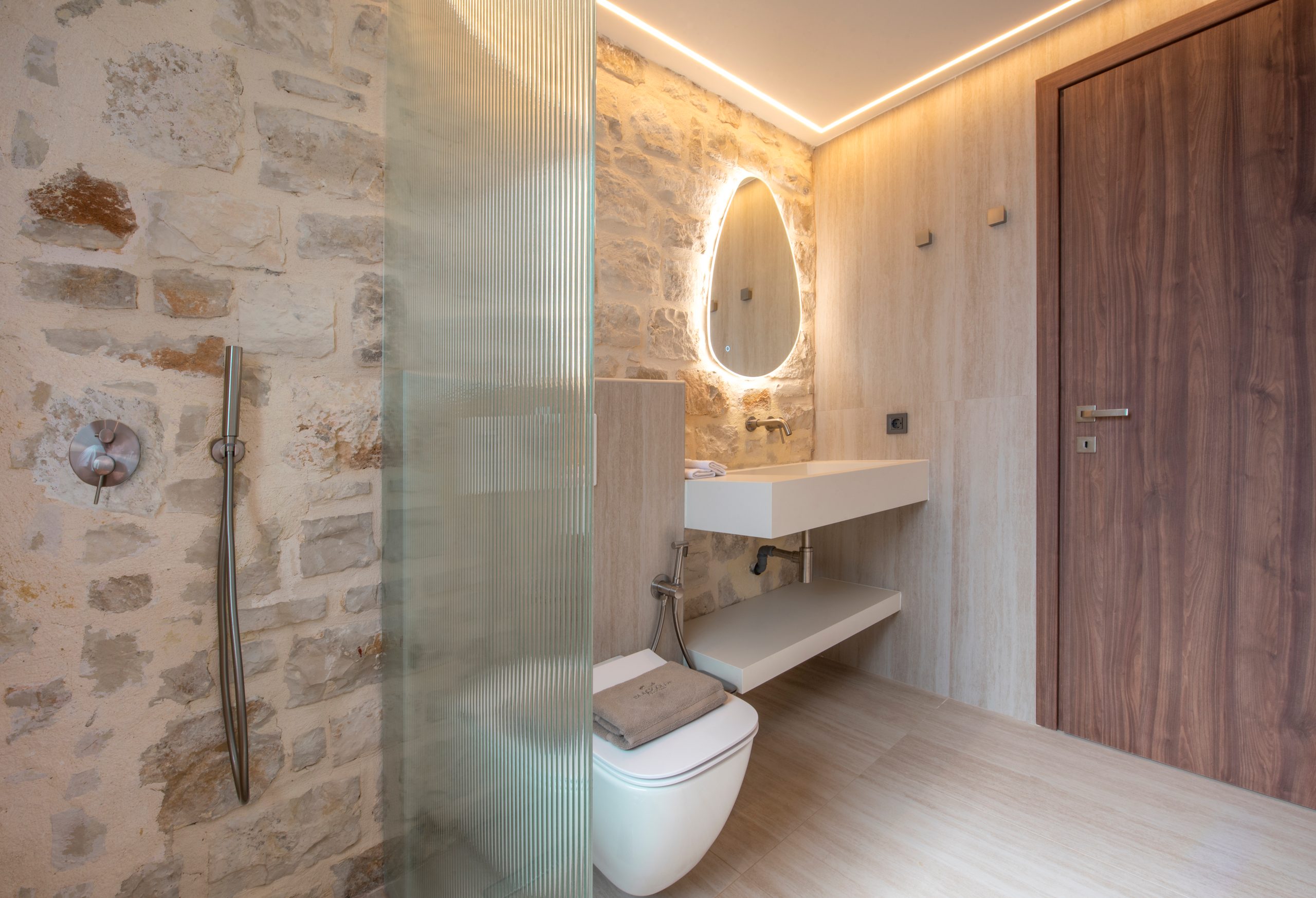 Black Olive Villa One bathroom in Pigi, Rethymno, Crete