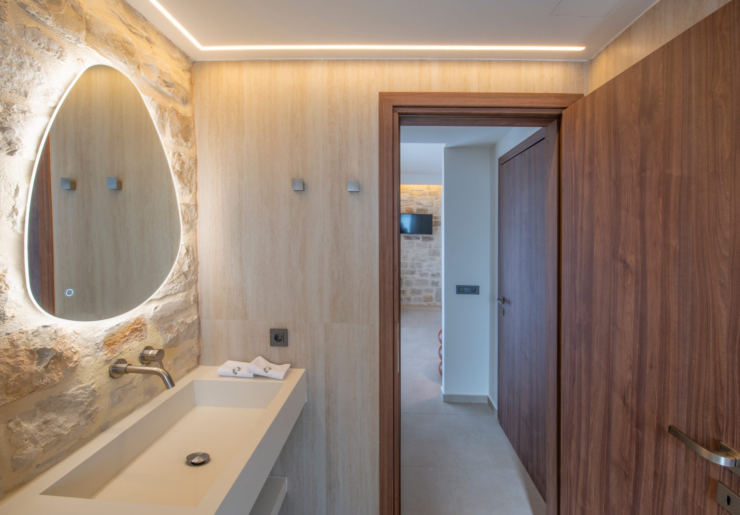 Black Olive Villa One bathroom in Pigi, Rethymno, Crete