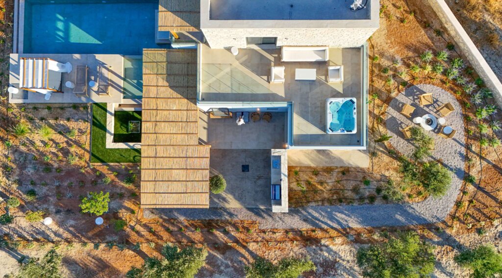 Black Olive Villa One private pool and outdoor areas in Pigi, Rethymno, Crete