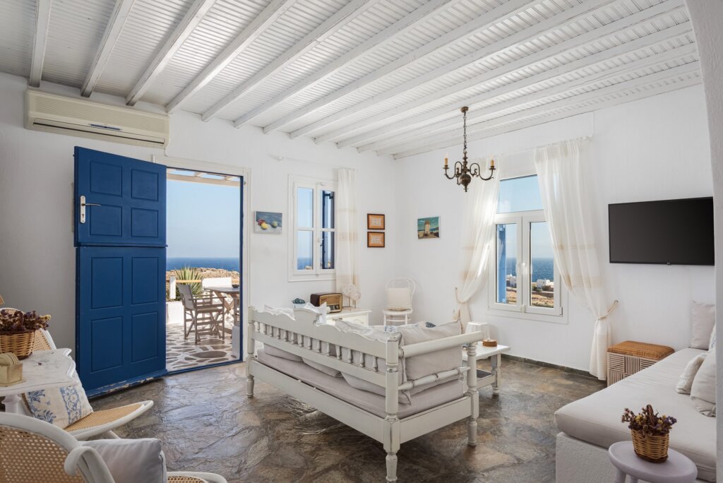 Venus View Villa with Private Pool & Sea View living areas in Ano Mera, Mykonos
