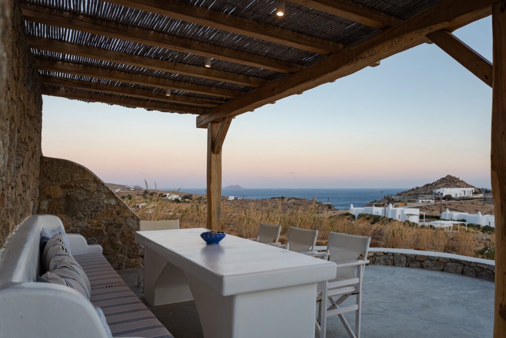 Venus View Villa with Private Pool & Sea View outdoor areas and views in Ano Mera, Mykonos