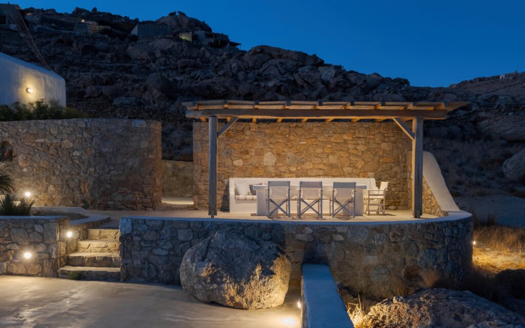 Venus View Villa with Private Pool & Sea View outdoor areas and views in Ano Mera, Mykonos