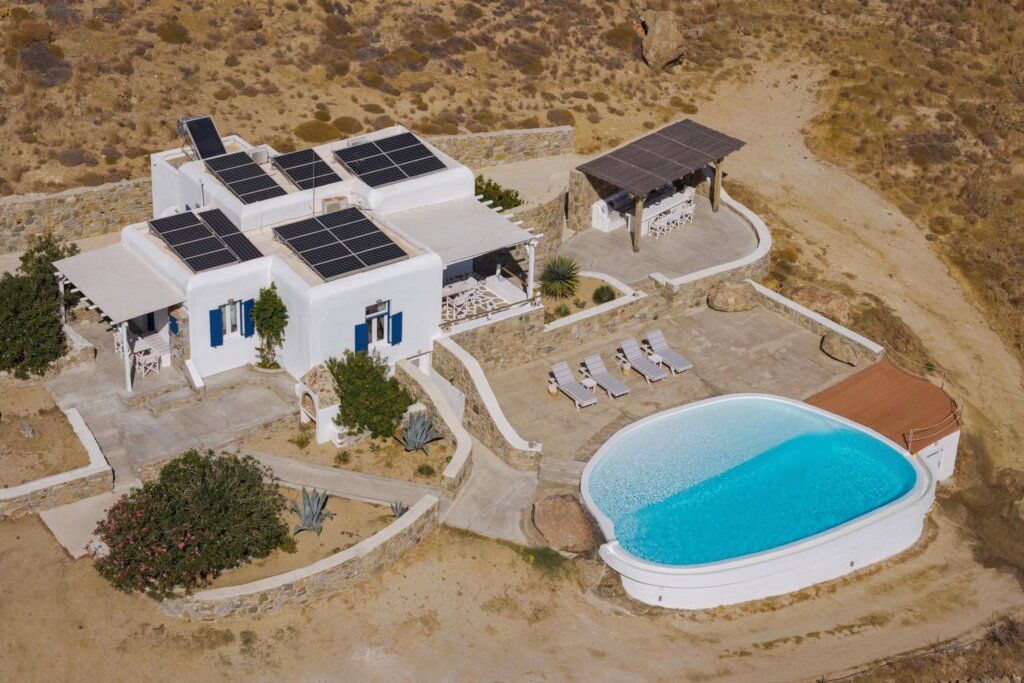 Venus View Villa with Private Pool & Sea View outdoor areas and views in Ano Mera, Mykonos