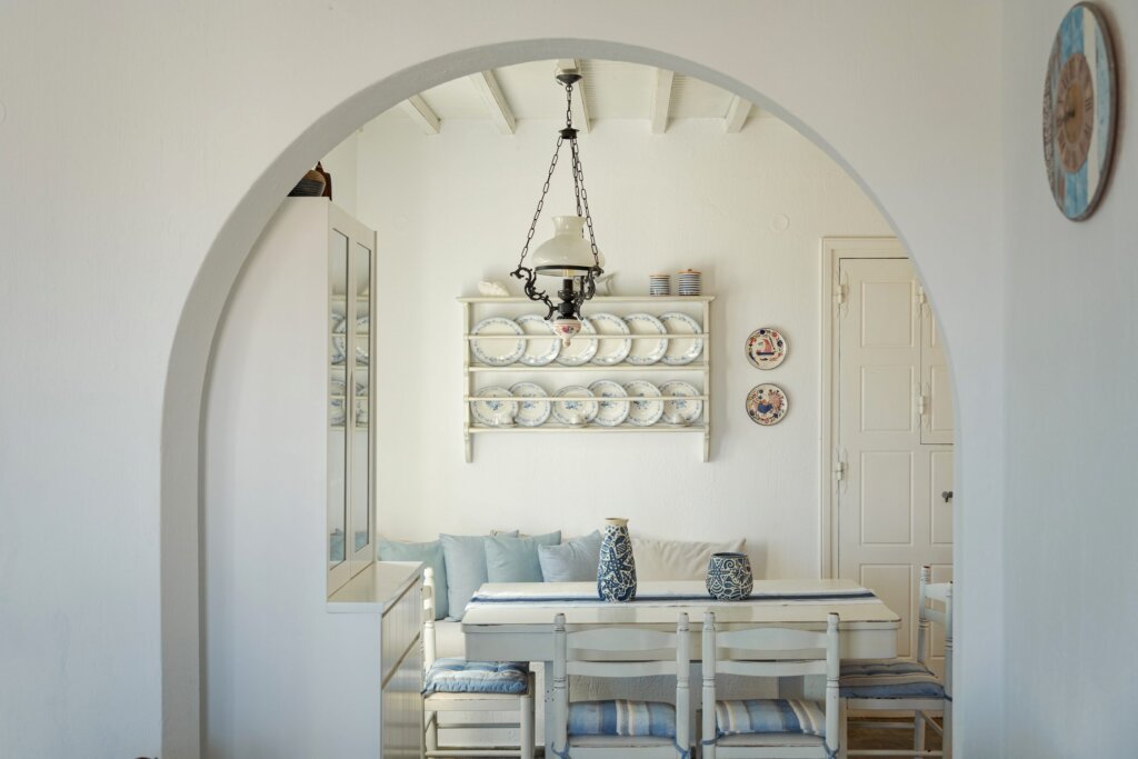 Venus View Villa with Private Pool & Sea View kitchen and dining in Ano Mera, Mykonos
