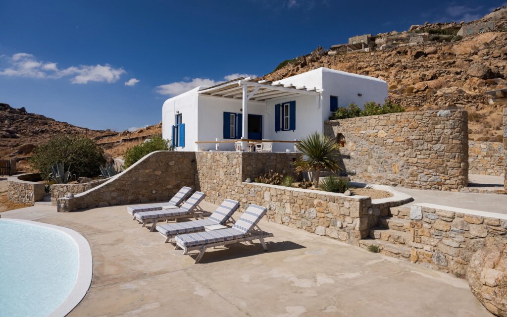 Venus View Villa with Private Pool & Sea View outdoor areas and views in Ano Mera, Mykonos