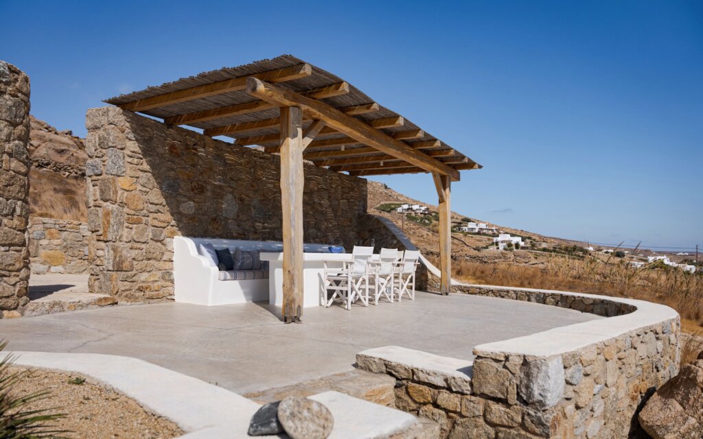 Venus View Villa with Private Pool & Sea View outdoor areas and views in Ano Mera, Mykonos