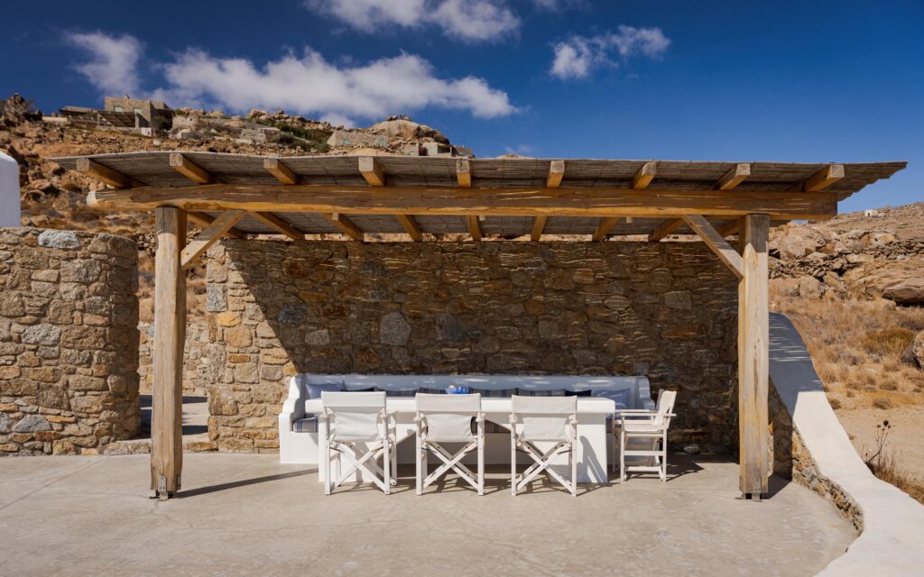 Venus View Villa with Private Pool & Sea View outdoor areas and views in Ano Mera, Mykonos