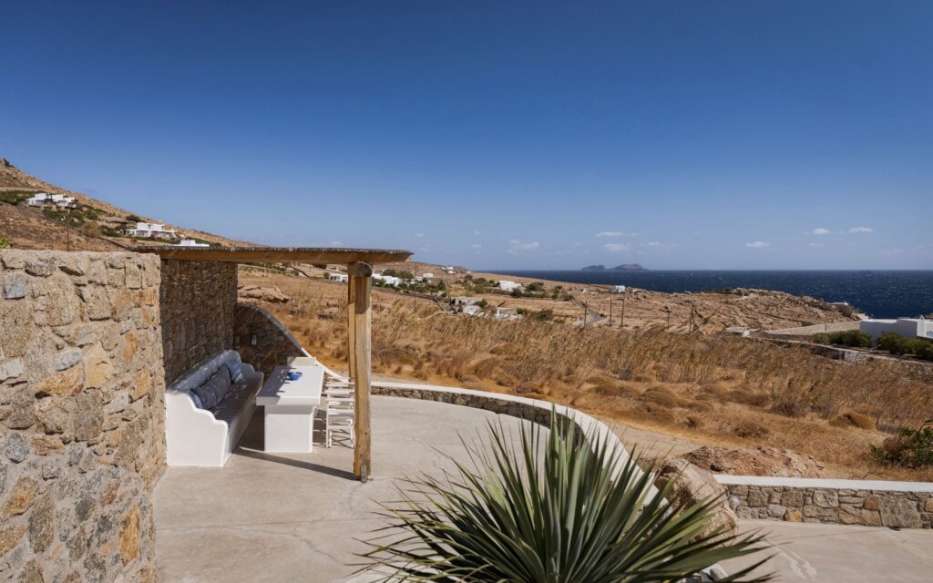 Venus View Villa with Private Pool & Sea View outdoor areas and views in Ano Mera, Mykonos