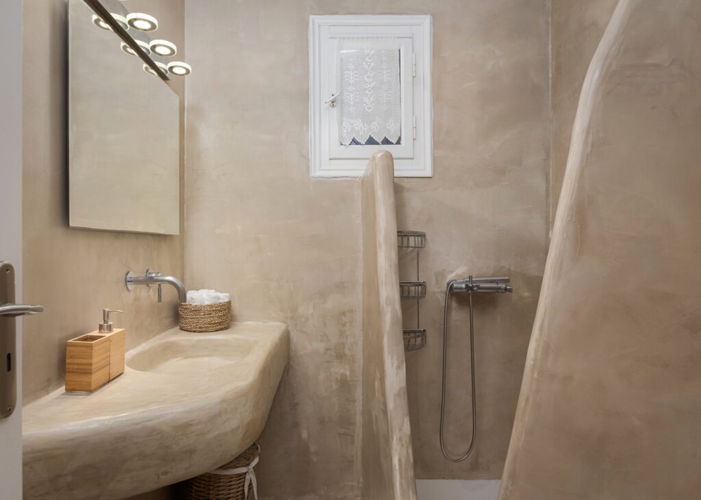 Venus View Villa with Private Pool & Sea View bathroom 2 in Ano Mera, Mykonos