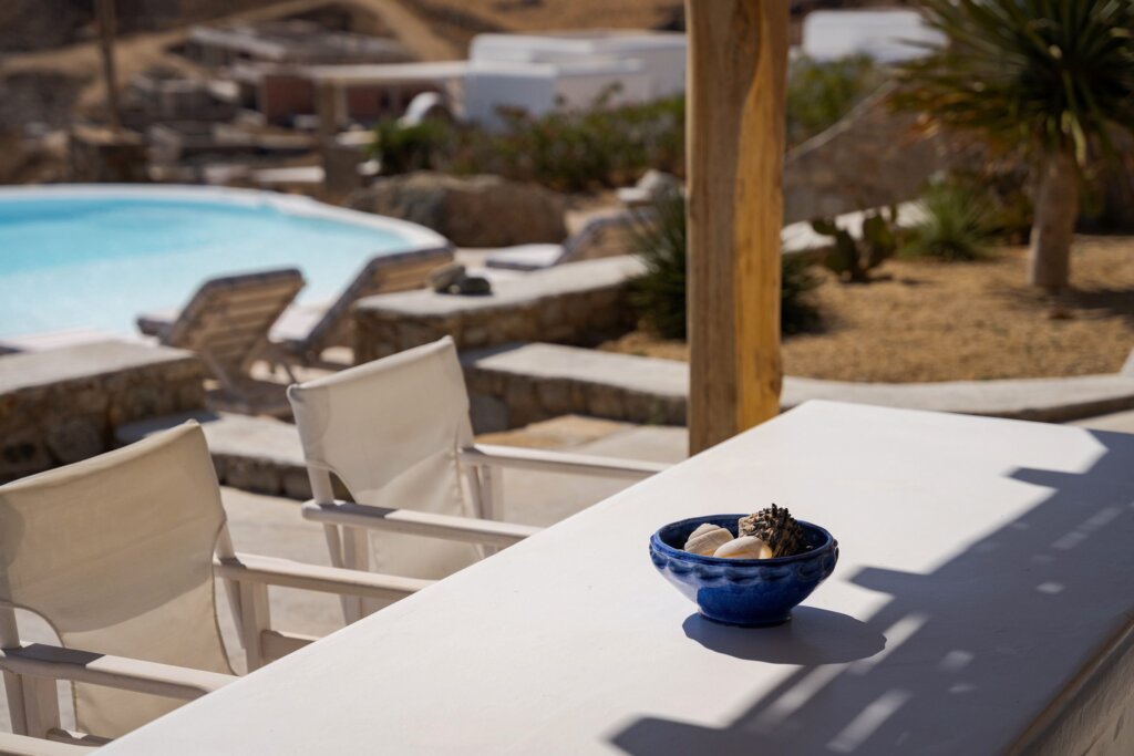 Venus View Villa with Private Pool & Sea View outdoor areas and views in Ano Mera, Mykonos