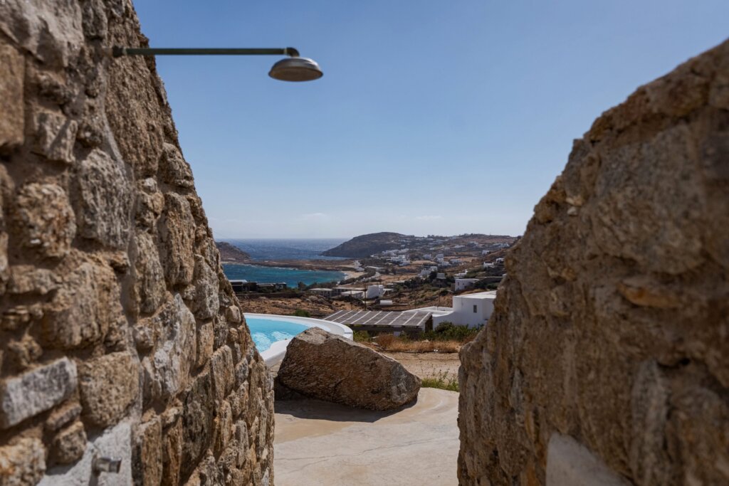 Venus View Villa with Private Pool & Sea View outdoor areas and views in Ano Mera, Mykonos