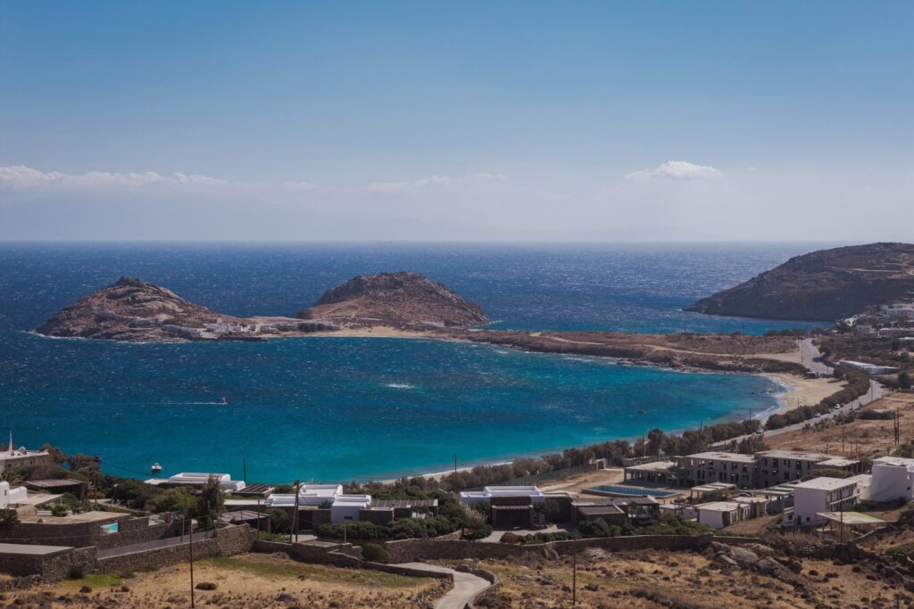 Venus View Villa with Private Pool & Sea View outdoor areas and views in Ano Mera, Mykonos